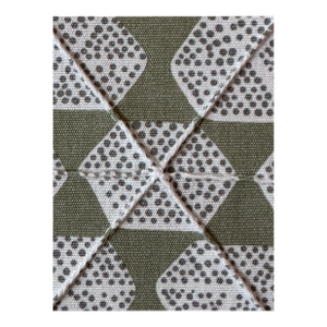 Thibaut Parada Fabric in Dark Moss 2 Yards All Cotton Pintuck Stitching Diamonds