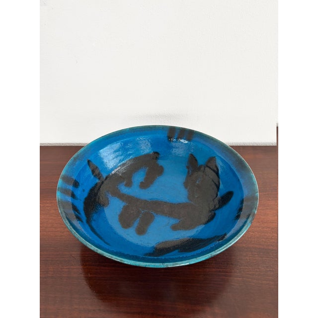 Stoneware Centerpiece Bowl by Guido Gambone, Italy, 1970s For Sale - Image 4 of 9