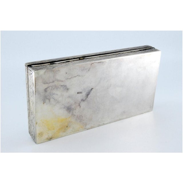 Metal Smooth Silver Snuffbox with Wood-Lined Interior For Sale - Image 7 of 11