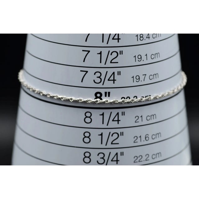 Late 20th Century The Madrona: Ladies 14K Gold 8 Inch Thin Rope Bracelet For Sale - Image 5 of 6