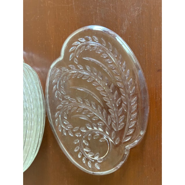 Glass Mid 20th Century Federal Glass Company Homestead Pressed Glass Plates – Set of 14 For Sale - Image 7 of 8