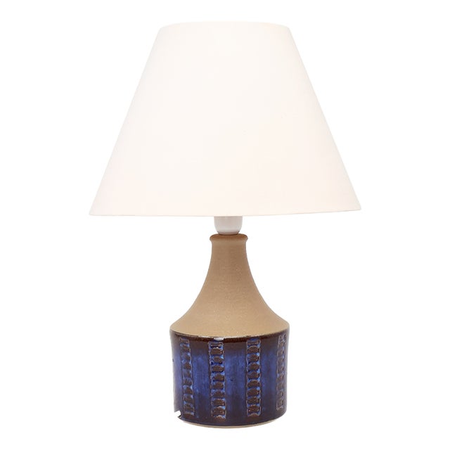 Vintage Blue Ceramic Table Lamp by Maria Philippi for Søholm, 1960s For Sale