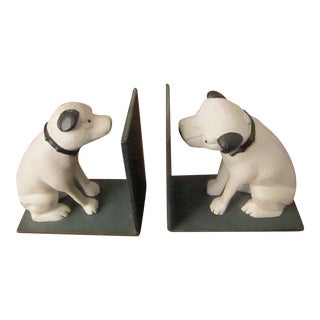 Rca Nipper Bookends - a Pair For Sale