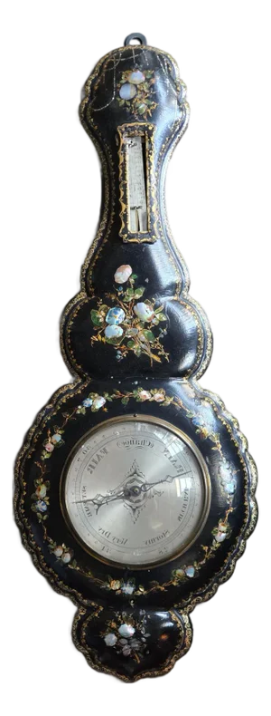 19th C Papier Mache Victorian Barometer Not Working