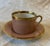 Fitz and Floyd 1980s Fitz and Floyd Versailles Dusty Rose Gold 4 Tea Cups and Saucers - 8 pcs For Sale - Image 4 of 6