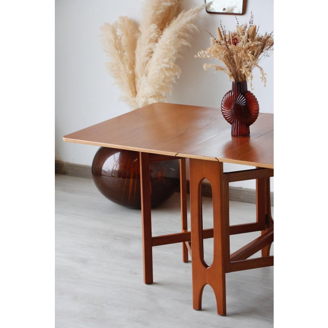 Scandinavian Drop-Leaf Table in Bendt Winge Teak and Beech, 1960s For Sale - Image 15 of 17