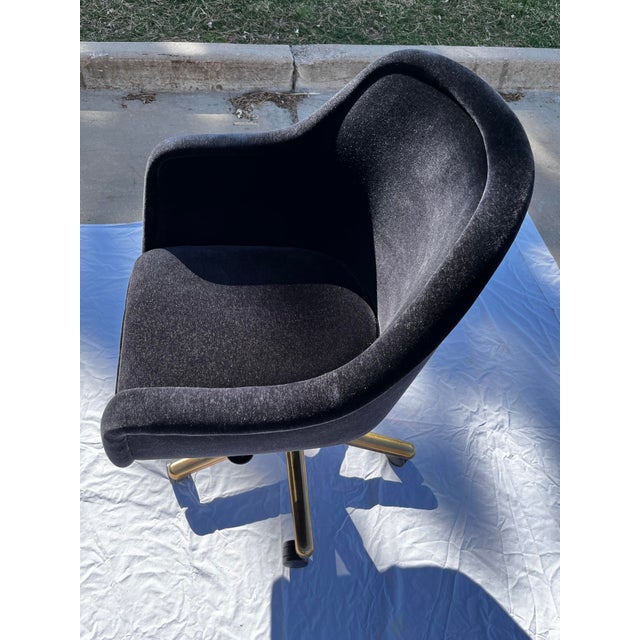 Ward Bennett ‘Bumper’ Chair in Black Mohair For Sale - Image 9 of 12
