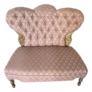Vintage Slipper Settee For Sale