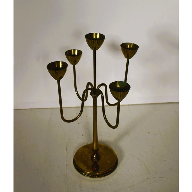 Brass Candelabra by Gunnar Ander for Ystad Metall, 1970 For Sale - Image 9 of 13