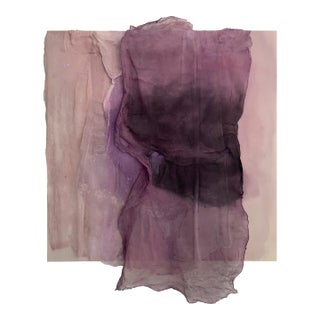 "Solitude" Abstract Dimensional Mixed Media and Stain Painting by Stacey Warnix For Sale
