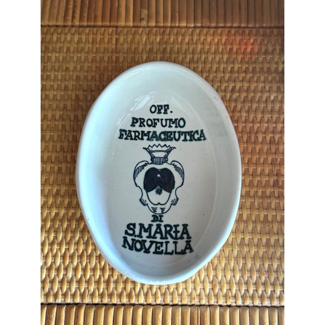 Vintage terracotta glazed Italian Bowl. Santa Maria Novella vide poche from the Off. Profumo Farmaceutica. The purported...