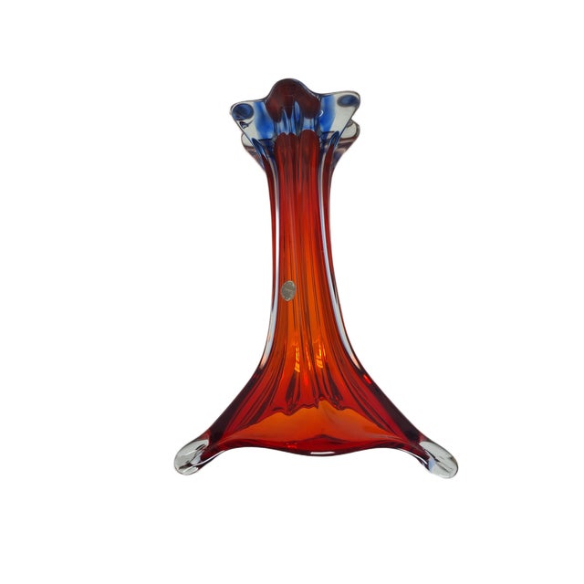 Italian Postmodern Vase in Murano Glass from Mandruzzato, 1950s For Sale - Image 4 of 9