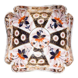 19th Century Dresden Meissen Gilt by Franziska Hirsch Imari Quatrefoil Bowl For Sale