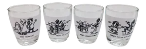 Anchor Hocking Catch Phrase Glasses - Set of 4