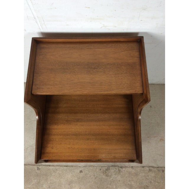 1960s Mid Century Modern Nightstand With Drawer by Kent Coffey For Sale - Image 5 of 9