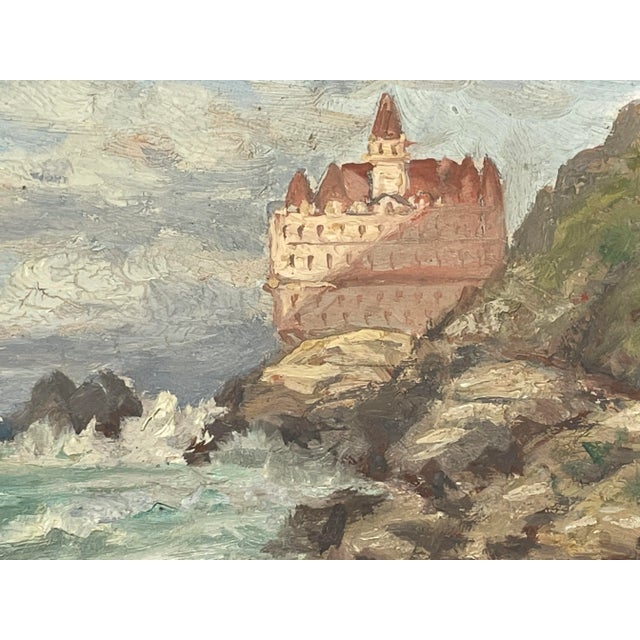 Antique Oil Painting Depicting the San Francisco Cliff House For Sale - Image 4 of 8