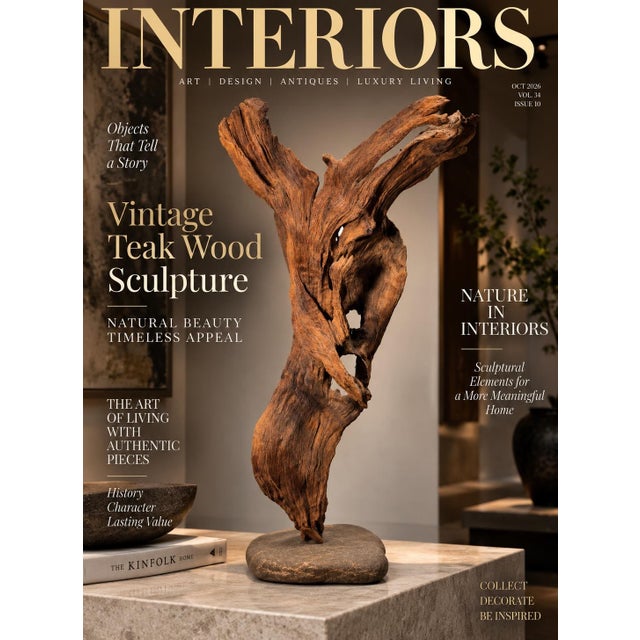Vintage One of a Kind Teak Wood Sculpture For Sale - Image 4 of 11