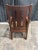 Arts & Crafts Early 1900s Antique Stickley Bros. Arts & Crafts Oak Chair With Velvet Upholstery For Sale - Image 3 of 12