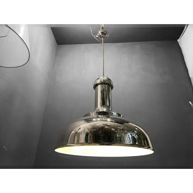 1970s Large Industrial Italian Lamp For Sale - Image 5 of 7