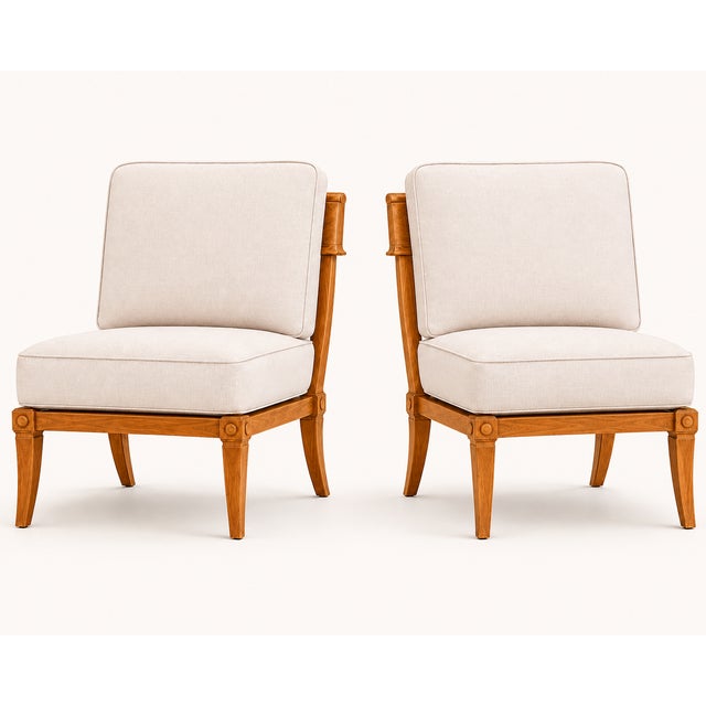 Mid-Century Modern Teak Klismos Patio Lounge Chairs Set of 4 For Sale - Image 3 of 6