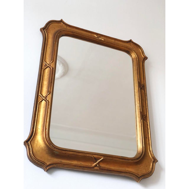 Gold Large Vintage Giltwood Wall Mirror – Napoleon III Style, Belgium, 1970s For Sale - Image 8 of 10