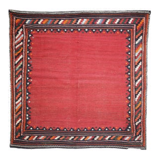 Square Size Handwoven Tribal Kilim For Sale