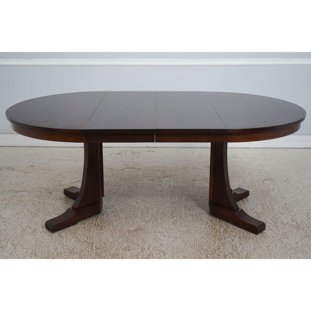 Stickley Mission Oak Round Dining Table For Sale - Image 12 of 18