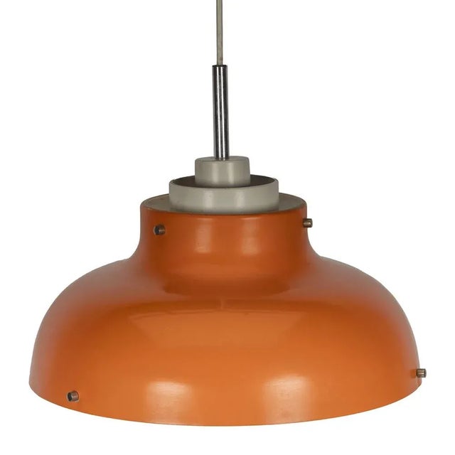Orange Scandinavian Orange Pendant Lamp, 1960s For Sale - Image 8 of 8