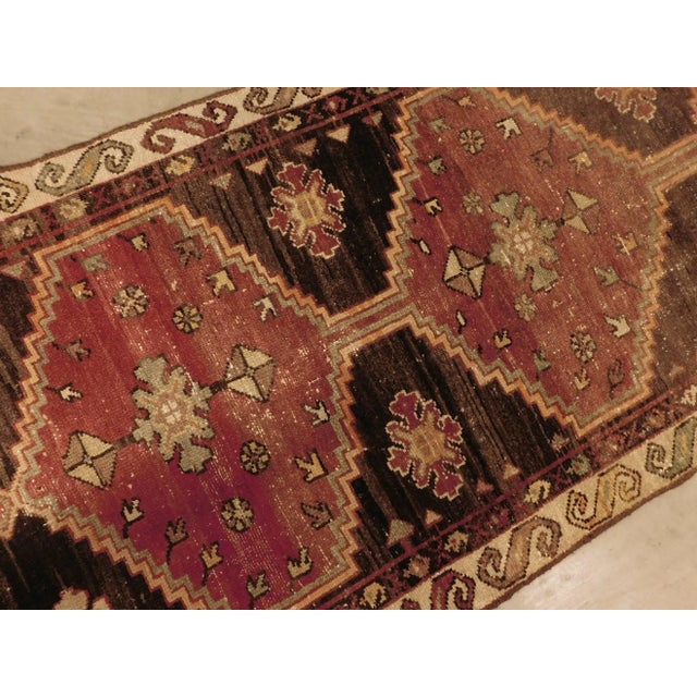 1940s Hand Made Persian Rummer. 3'x 9'6" For Sale - Image 10 of 13