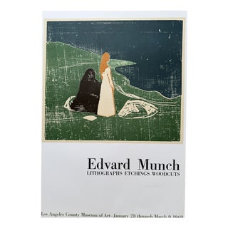 Edvard Munch, Two Women on the Shore Exhibition Poster, 1960s, Lithograph For Sale