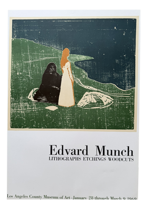 Edvard Munch, Two Women on the Shore Exhibition Poster, 1960s, Lithograph