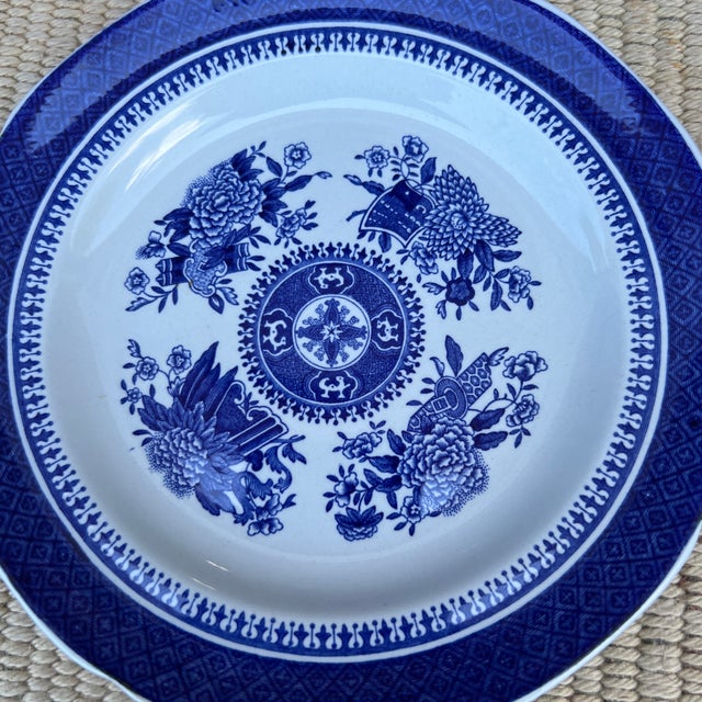Circa 1960’s Copeland Spode Fitzhugh Blue Dessert Plates- Set of 4 For Sale - Image 11 of 12
