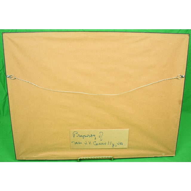 Art Sz: 14 1/4H x 21 1/4"W Frame Sz: 20 1/2"H x 27 1/2"W In Eglomise Mat w/ Label on Verso Property of Mrs. J. V....