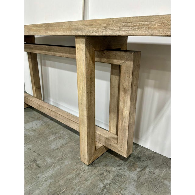 Organic Modern Blonde Wood Interlocking Console Table For Sale In Atlanta - Image 6 of 6