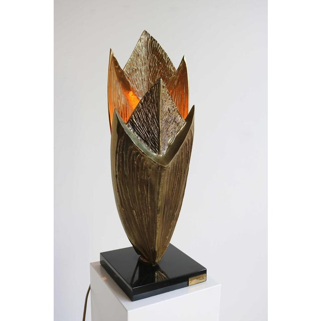 Cythere Bronze Table Lamp by Chrystiane Charles for Maison Charles, France, 1970s For Sale - Image 14 of 18