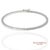 Contemporary 18k 750 Solid White Gold Brilliant Cut Natural Diamond Bangle Bracelet For Sale - Image 3 of 10