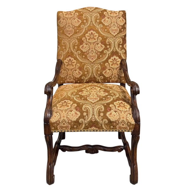 Wood 18th C Style Panache for Michael Taylor Barcelona Arm Chair - 1 of 2 For Sale - Image 7 of 8