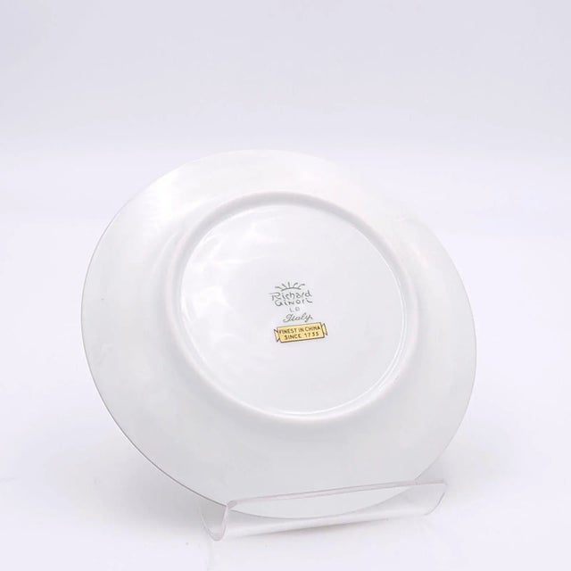 White Set of 12 Vintage Richard Ginori Vintage Black and Gilt Salad Plates For Sale - Image 8 of 9