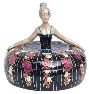 Robj Art Deco Porcelain Ballerina Box