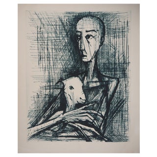 Bernard Buffet, Apocalypse, Saint Jean in Lamb, 1961, Original Engraving For Sale