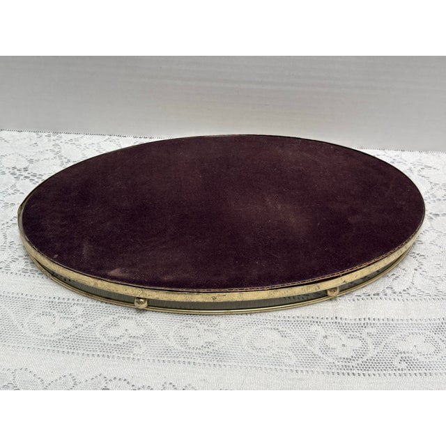 Mid-Century Modern Vintage Gold Toned Mirror Tray, Midcentury 1970s For Sale - Image 3 of 6