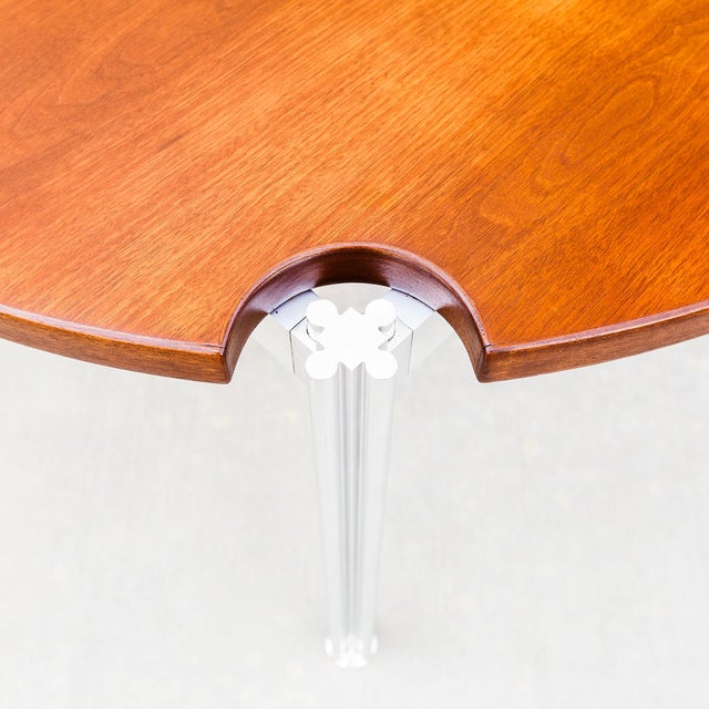 1970s 1970s Restored Mid Century Walnut & Steel Dining Table by Risom Design For Sale - Image 5 of 12