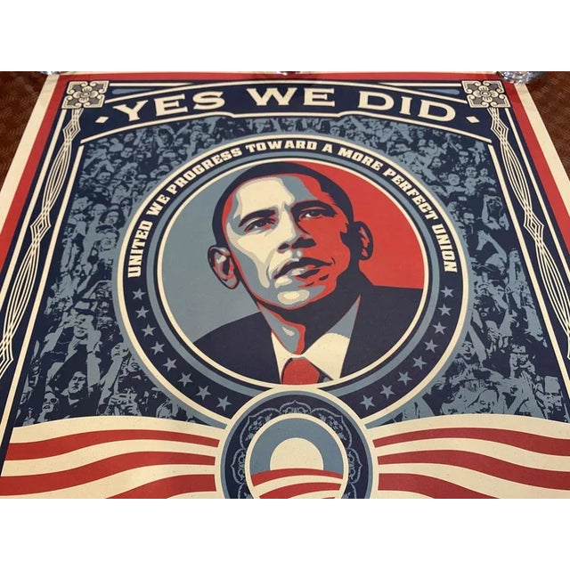 Obama Yes We Did Poster by Shepard Fairey, 2008 For Sale - Image 4 of 12