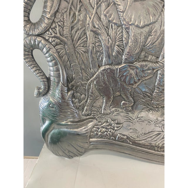 Traditional 1980s Large Elephant Tray by Arthur Court For Sale - Image 3 of 11