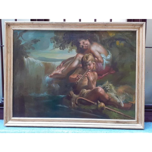 Mattia Traverso, Figurative Scene, 1890s, Oil on Canvas, Framed For Sale - Image 11 of 11