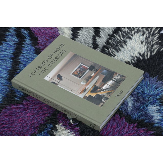 Black Vintage Swedish Rya Rug With Violet and Blue Abstract Pattern - Rug & Kilim For Sale - Image 8 of 8