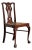 Vintage Regency Claw and Ball Rush Seat Side Chair For Sale