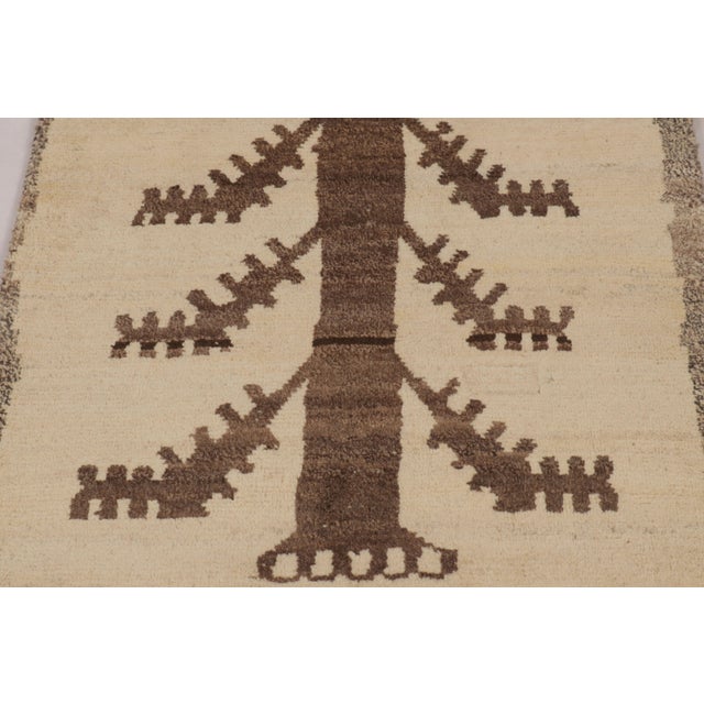 Rug & Kilim Vintage Gabbeh Persian Runner, Beige-Brown With Tree of Life Motif - Rug & Kilim For Sale - Image 4 of 10