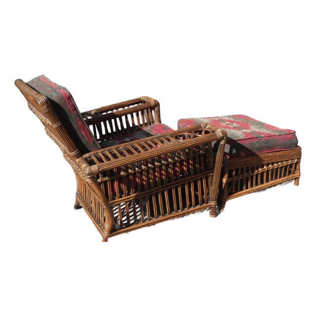 1990s Palecek Wicker Chair For Sale