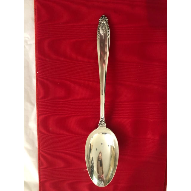 1930s International Sterling Silver Prelude Pattern Serving Spoon 8 1/2 Inches For Sale - Image 5 of 7